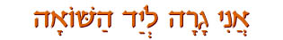 אני גרה ליד השואה